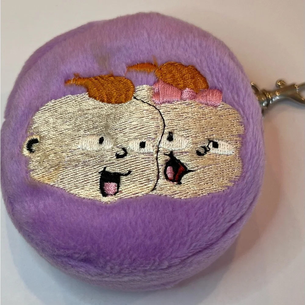 Vintage 1997 Viacom Rugrats PHIL & LIL Plush Keychain Coin Purse